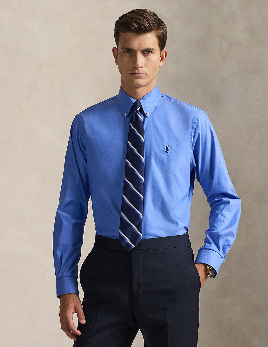 Camisa business casual de algodón manga larga para hombre Camisa business casual de algodón manga larga para hombre