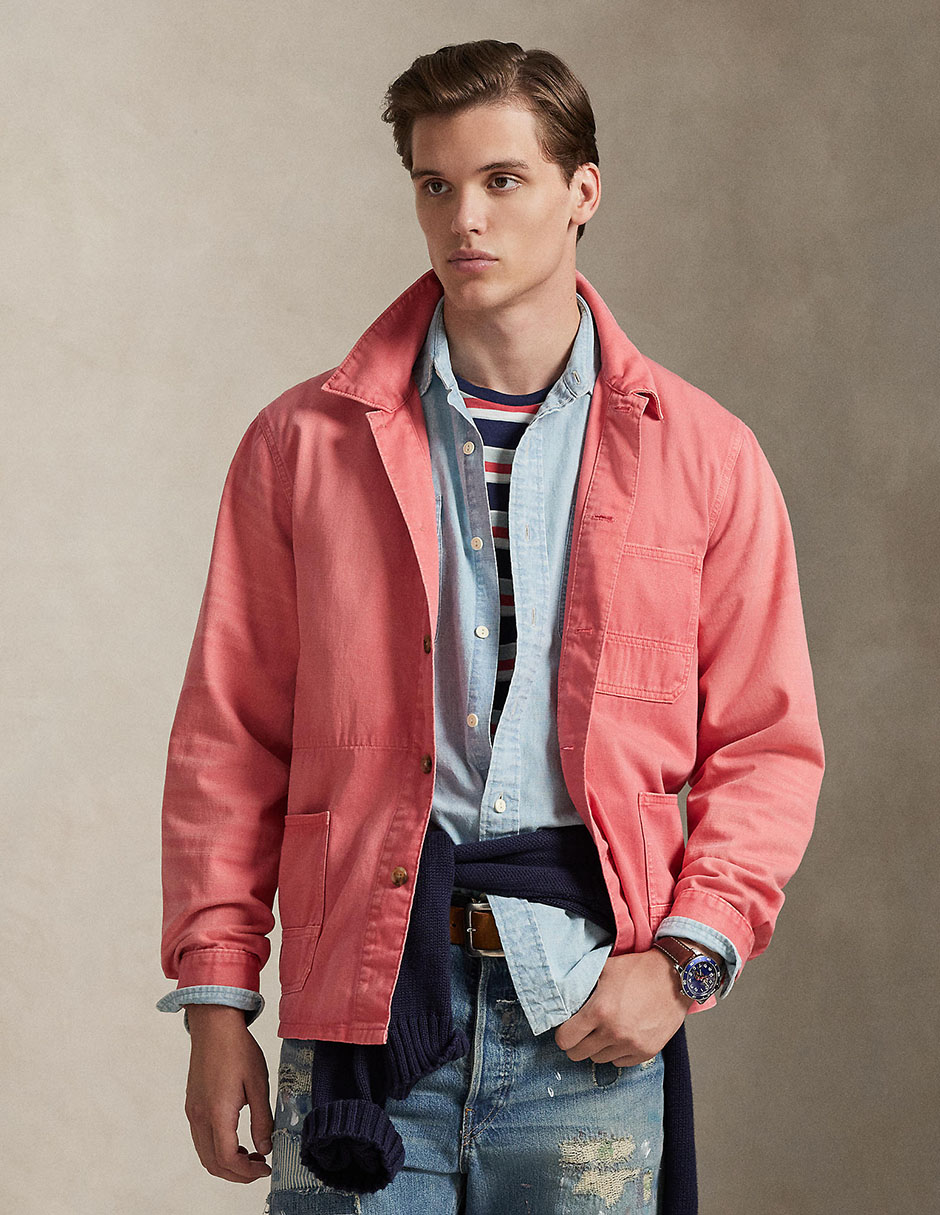 Sobrecamisa casual de algodón manga larga para hombre Sobrecamisa casual de algodón manga larga para hombre