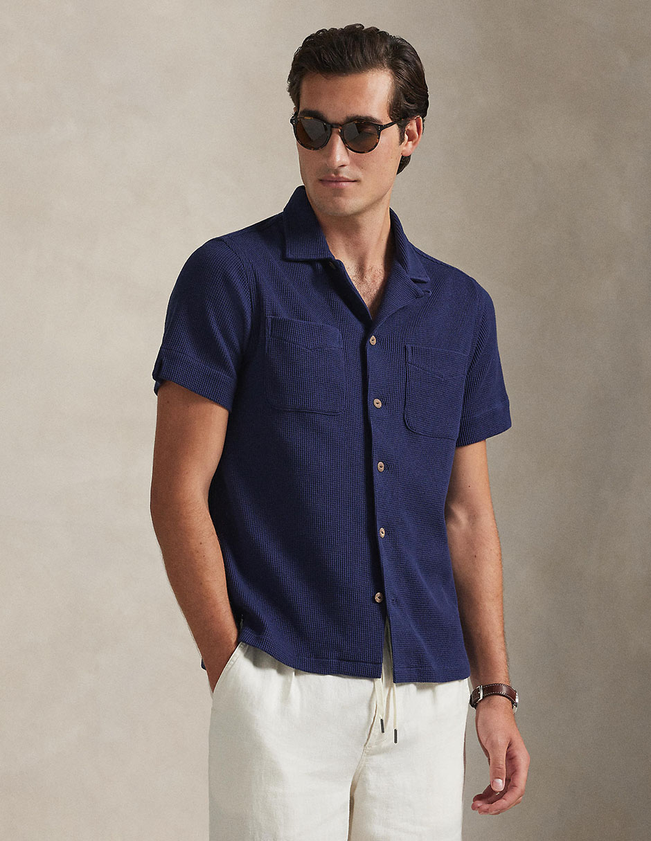 Camisa casual de algodón manga corta para hombre Camisa casual de algodón manga corta para hombre
