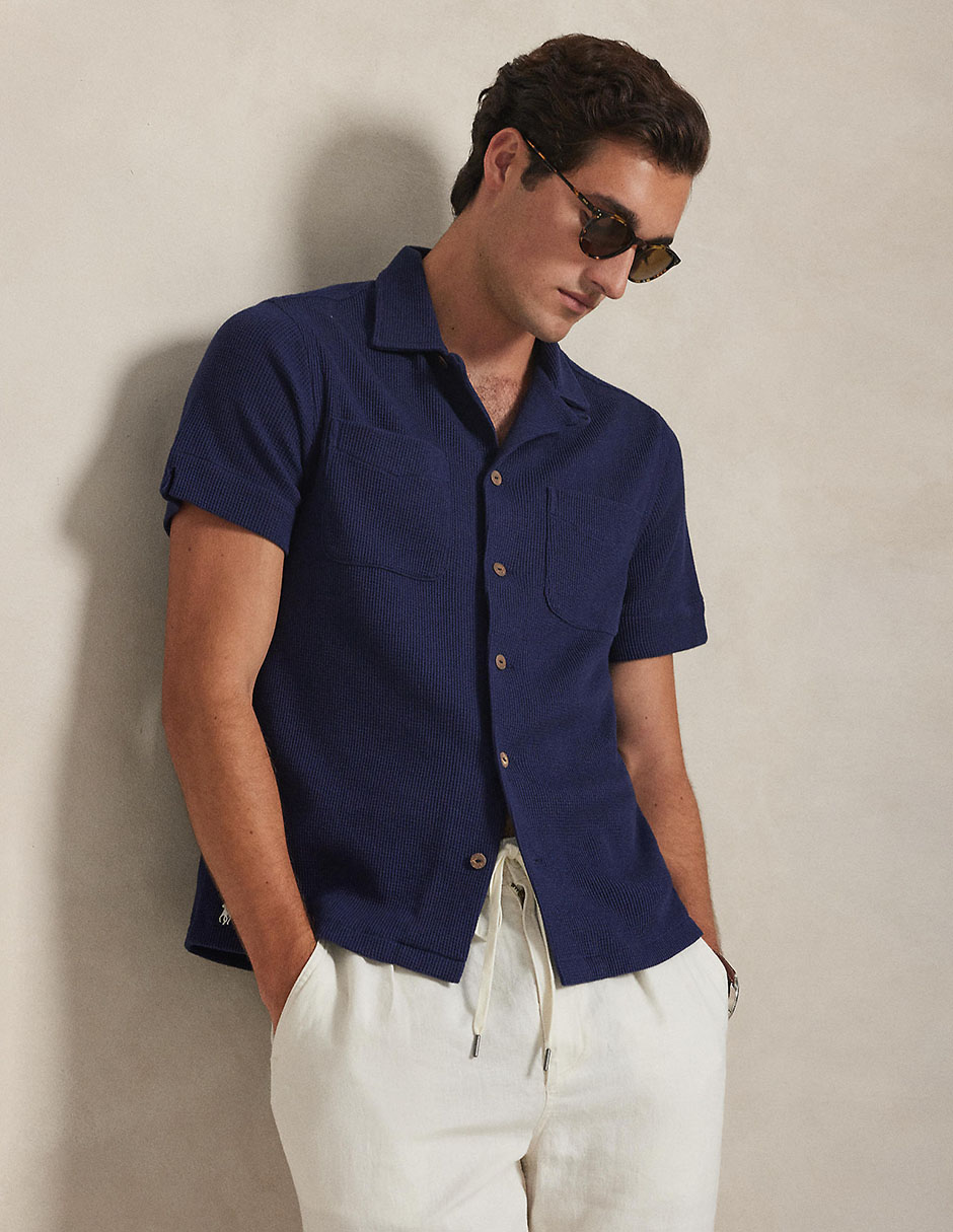 Camisa casual de algodón manga corta para hombre 4