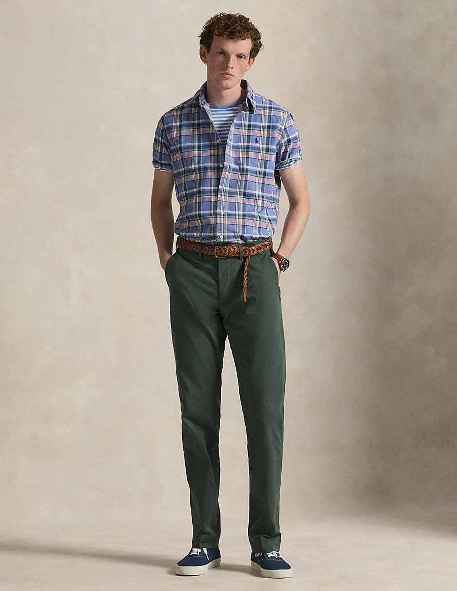 Camisa business casual Polo Ralph Lauren de algodón manga corta para hombre 3