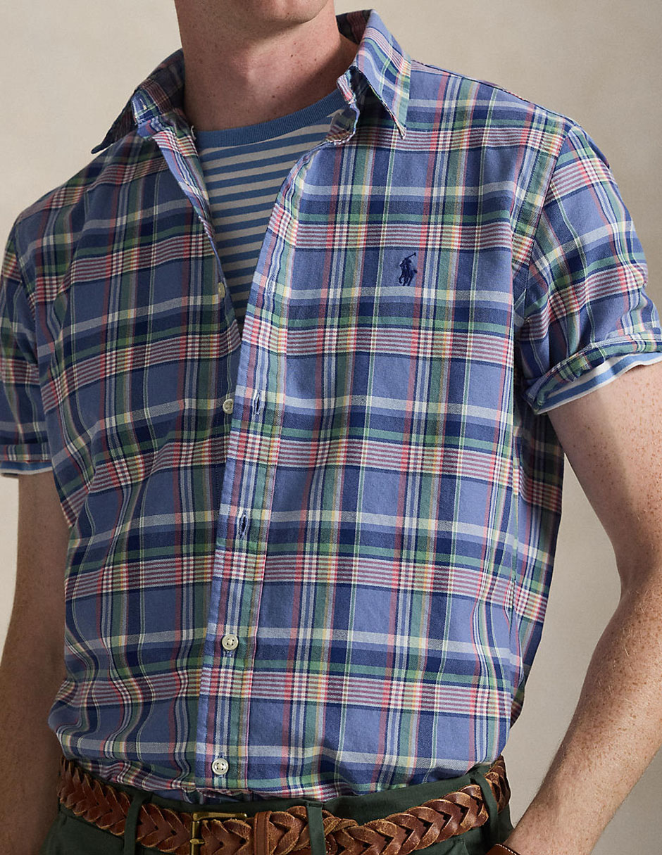 Camisa business casual Polo Ralph Lauren de algodón manga corta para hombre 4