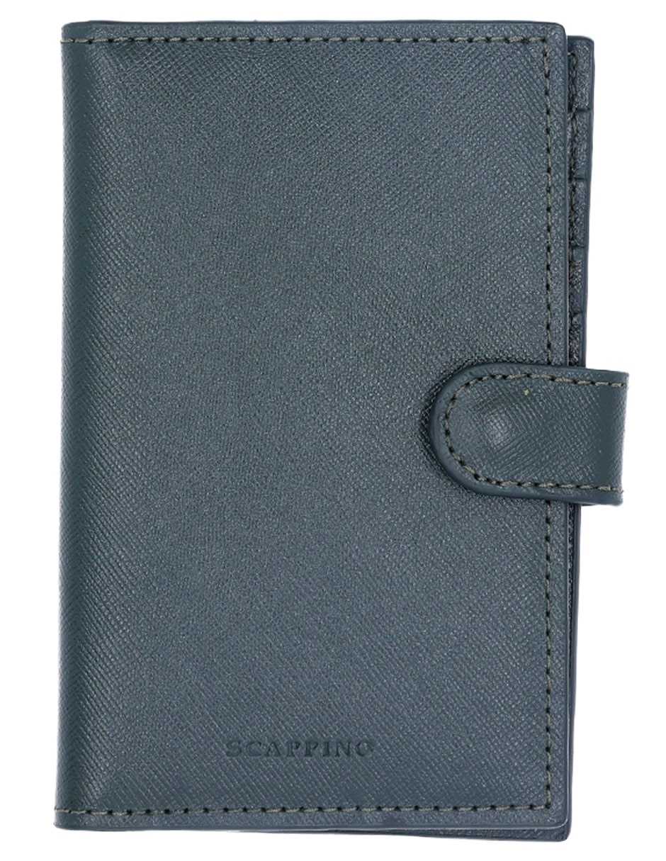 Tarjetero de piel para hombre