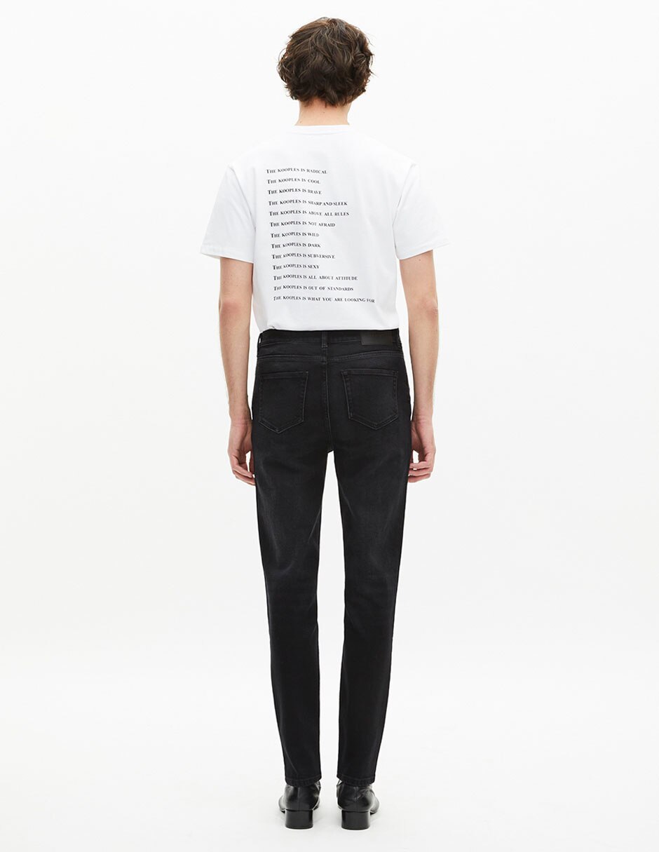 Jeans slim deslavado para hombre 2