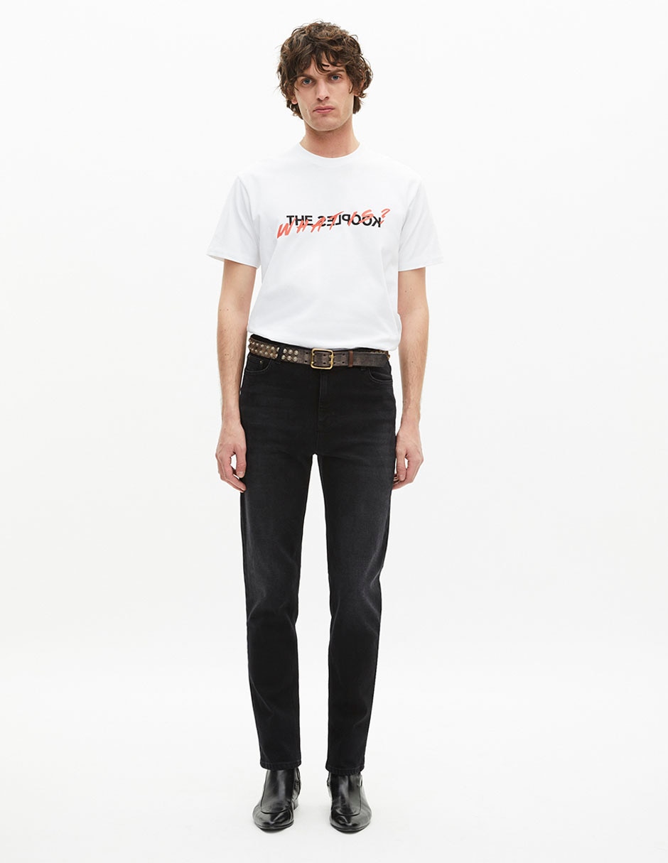 Jeans slim deslavado para hombre 3