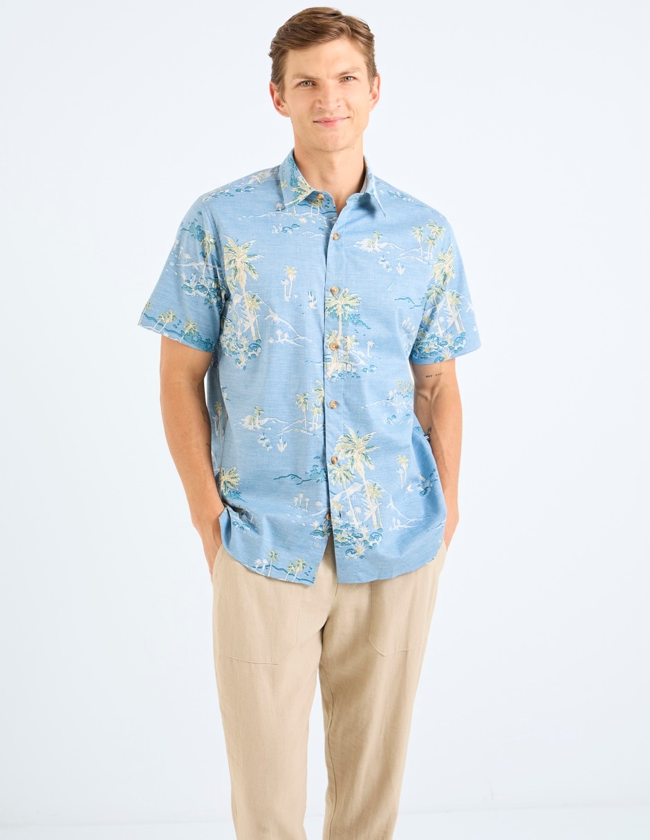 Camisa casual manga corta para hombre 2