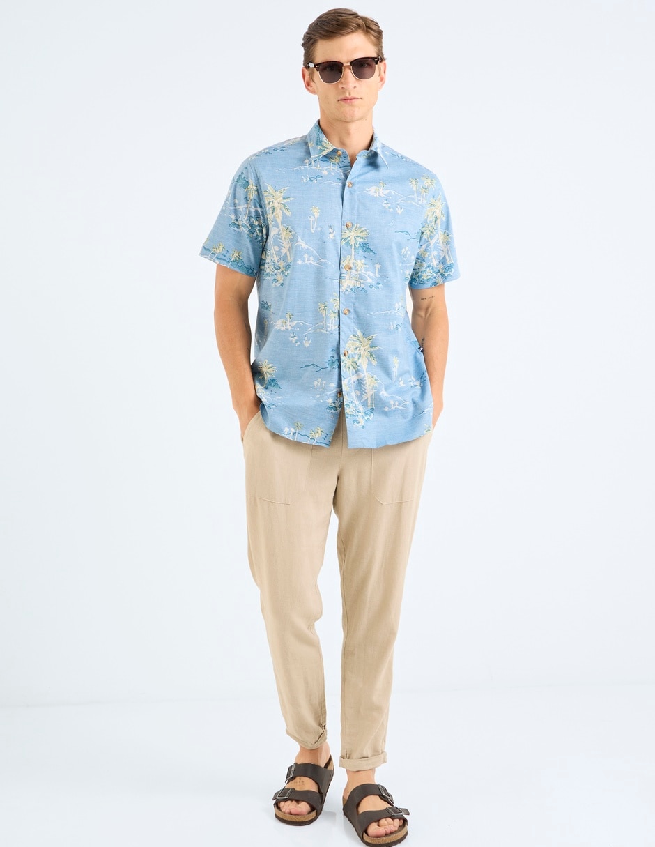Camisa casual manga corta para hombre 3