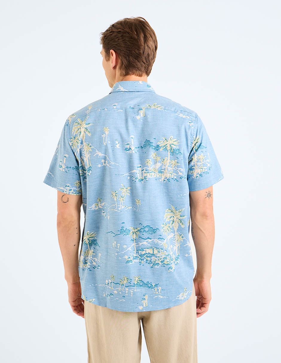 Camisa casual manga corta para hombre 6