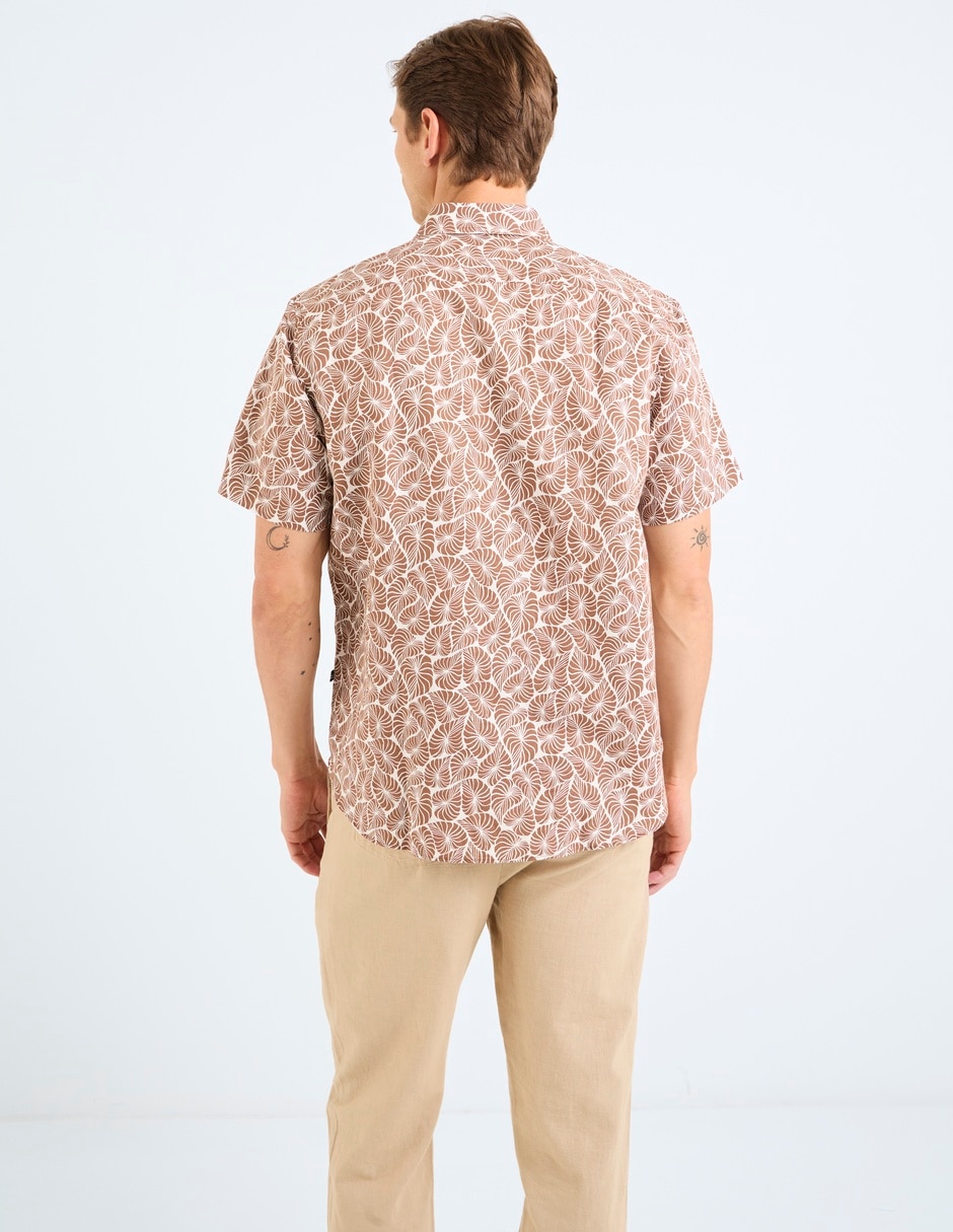 Camisa Nautica casual manga corta para hombre