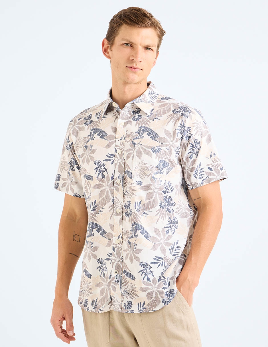 Camisa casual manga corta para hombre