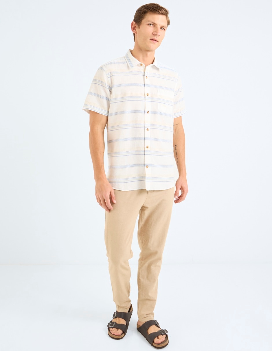 Camisa casual manga corta para hombre 3