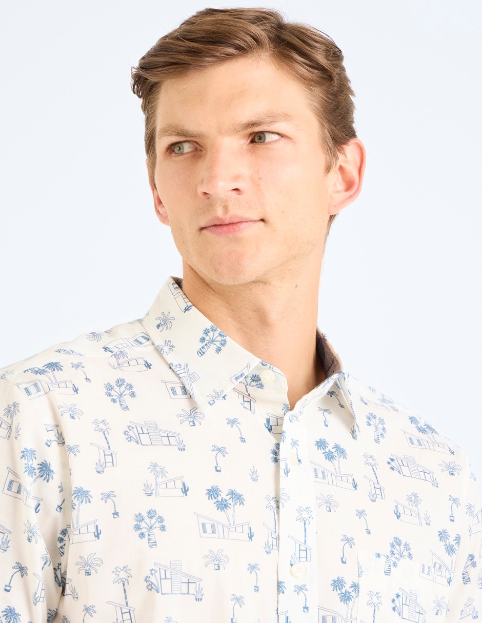 Camisa casual manga corta para hombre 4