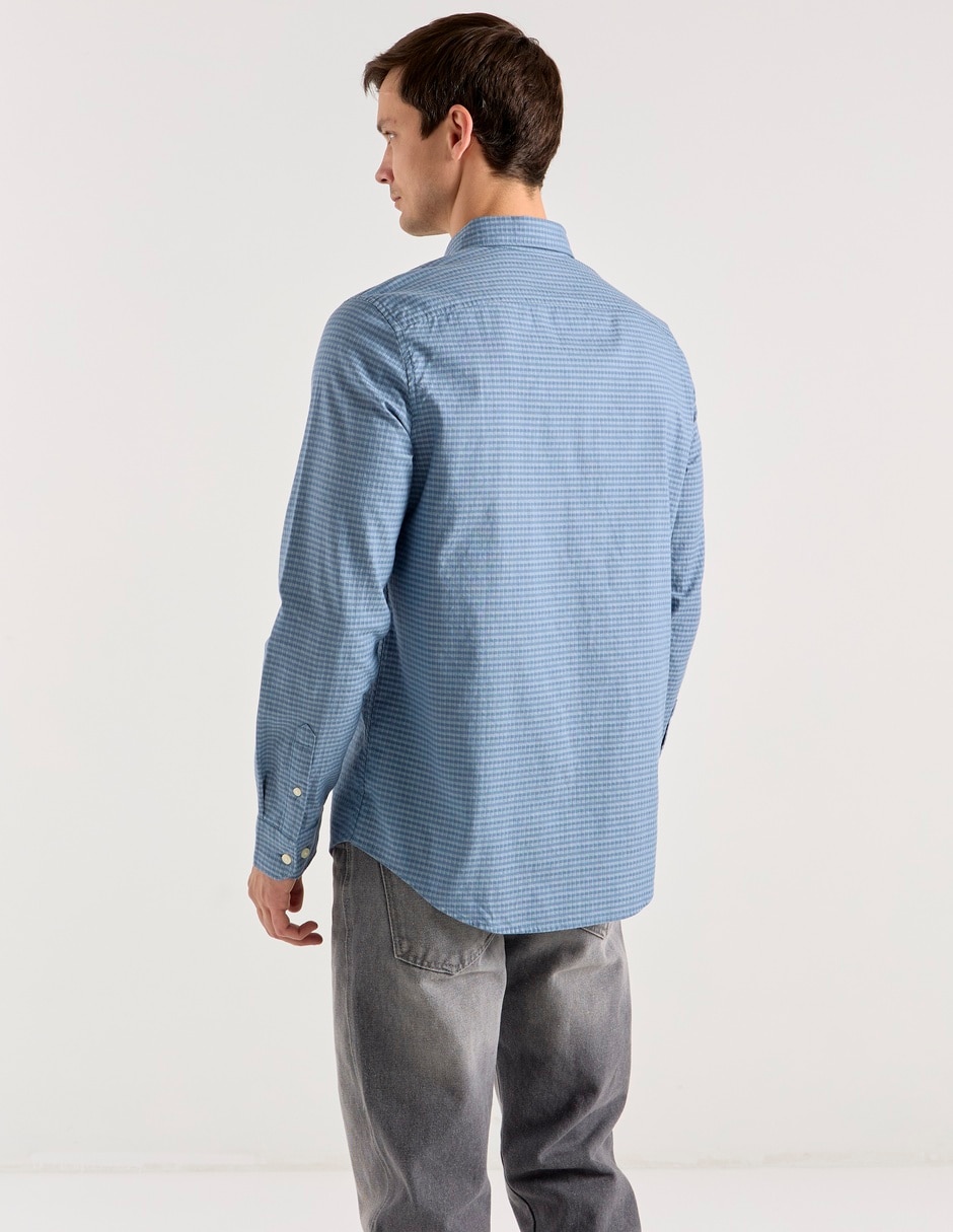 Camisa casual de algodón manga larga para hombre 2
