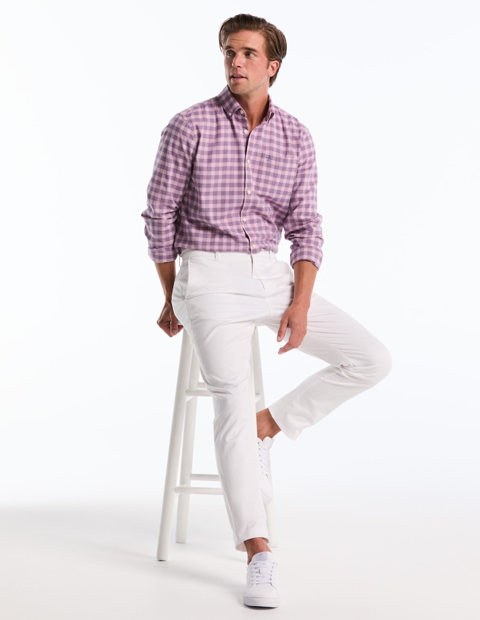 Camisa casual de algodón manga larga para hombre 5
