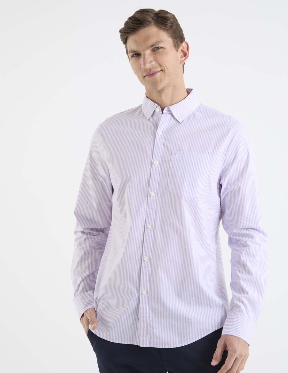 Camisa casual de algodón manga larga para hombre 2
