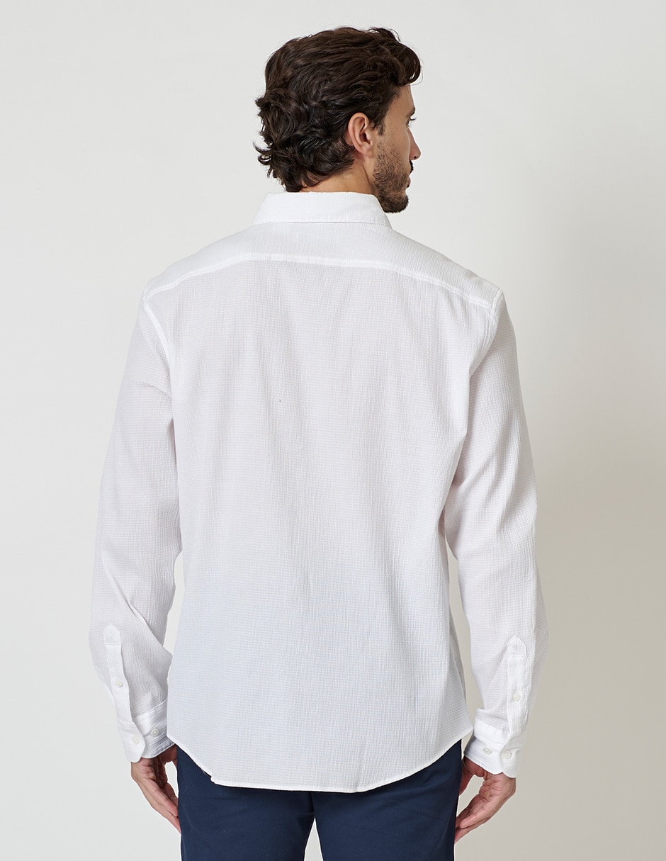Camisa casual manga larga para hombre 3
