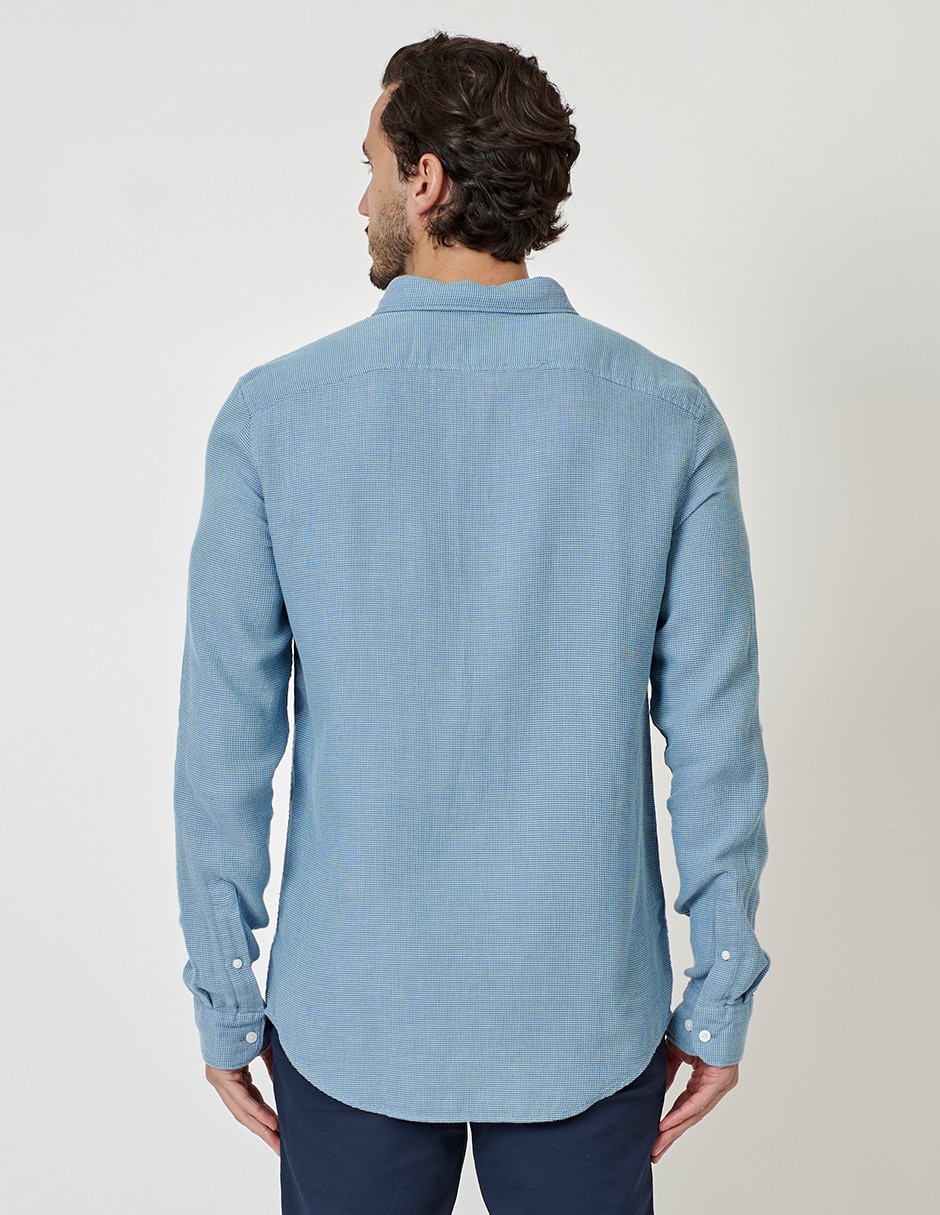 Camisa casual de algodón manga larga para hombre 3