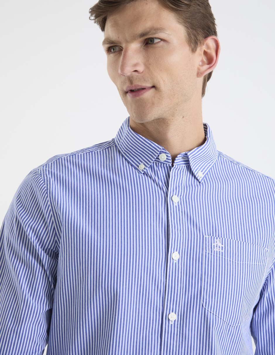 Camisa casual de algodón manga larga para hombre 5