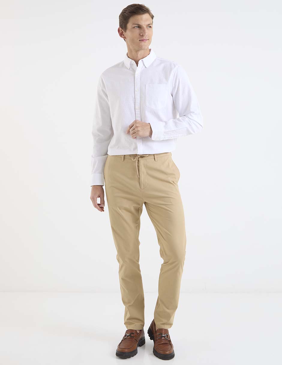 Pantalón chino slim de algodón para hombre 2