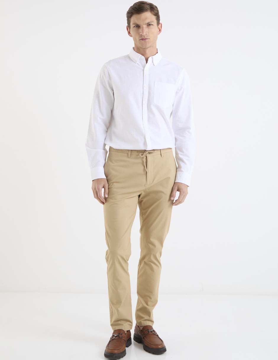 Pantalón chino slim de algodón para hombre 3