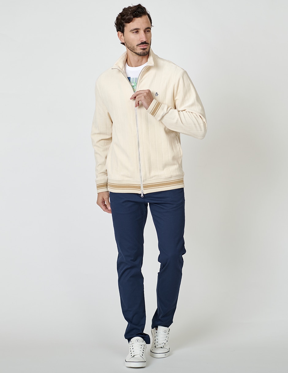 Chamarra casual de algodón con bolsillos para hombre 4