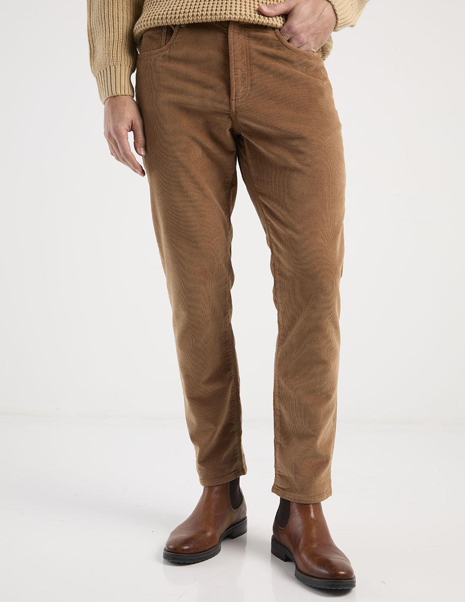 Pantalón casual regular algodón para hombre