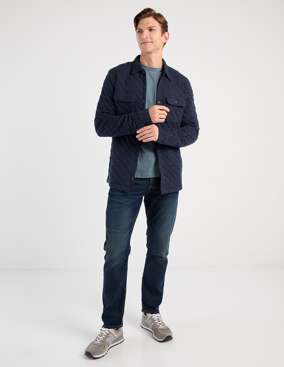 Sobrecamisa casual de algodón manga larga para hombre 2