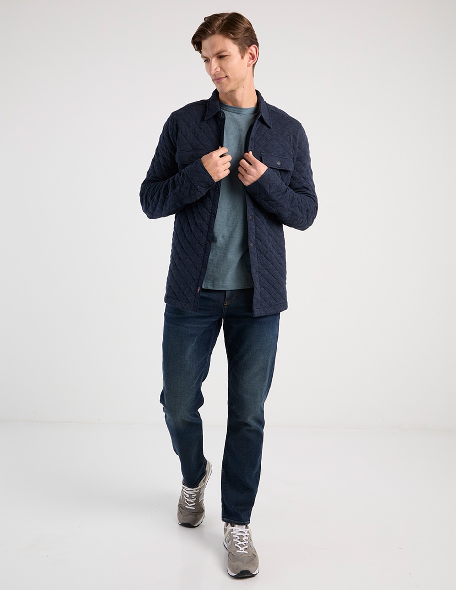 Sobrecamisa casual de algodón manga larga para hombre 3