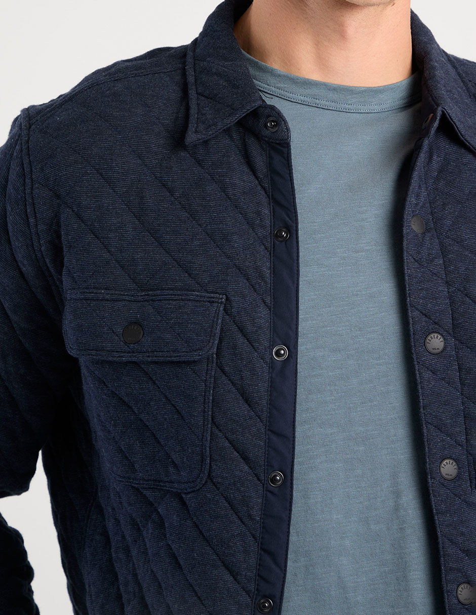 Sobrecamisa casual de algodón manga larga para hombre 4