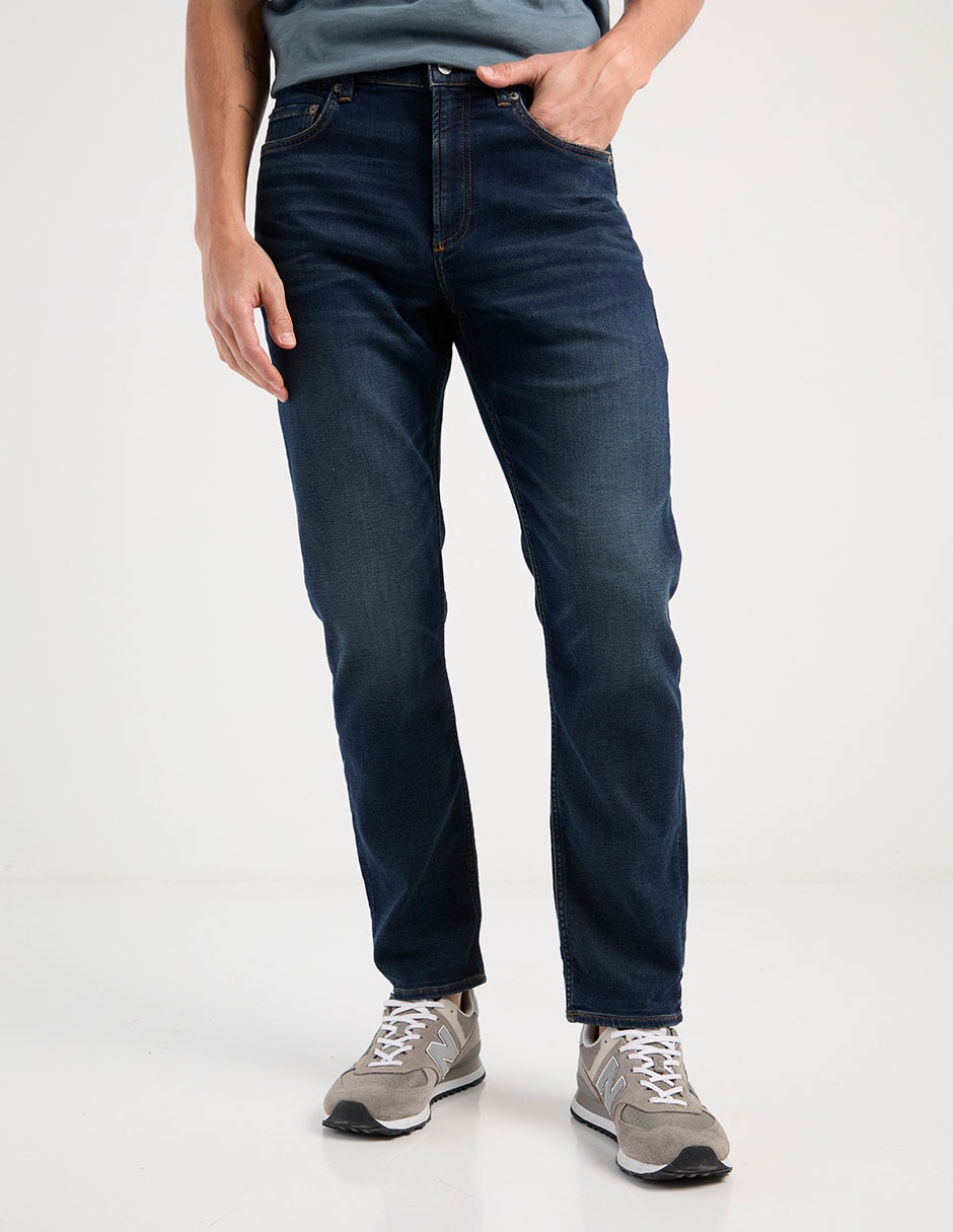 Jeans slim deslavado para hombre