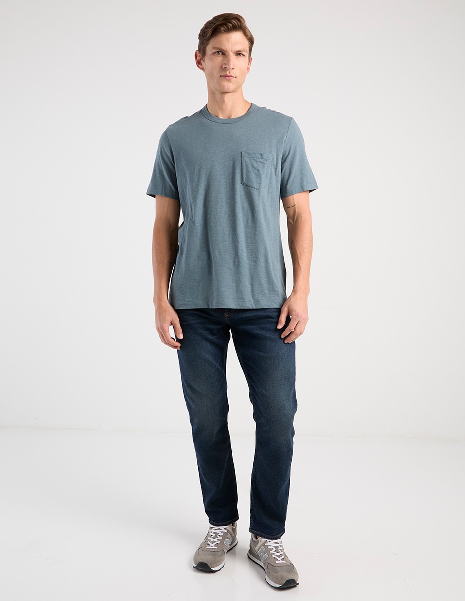 Jeans slim deslavado para hombre 2
