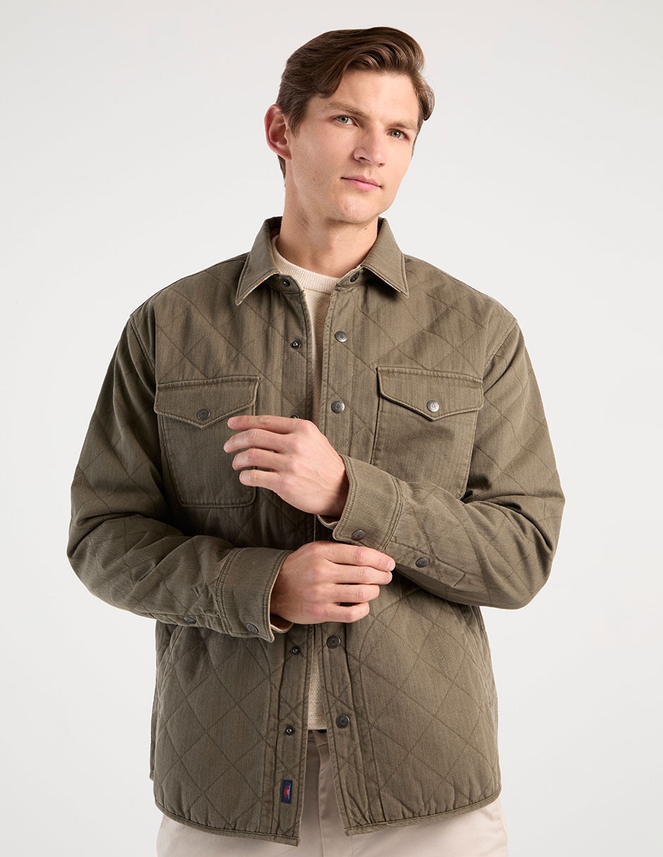 Chamarra capitonada con bolsillos para hombre Chamarra capitonada con bolsillos para hombre