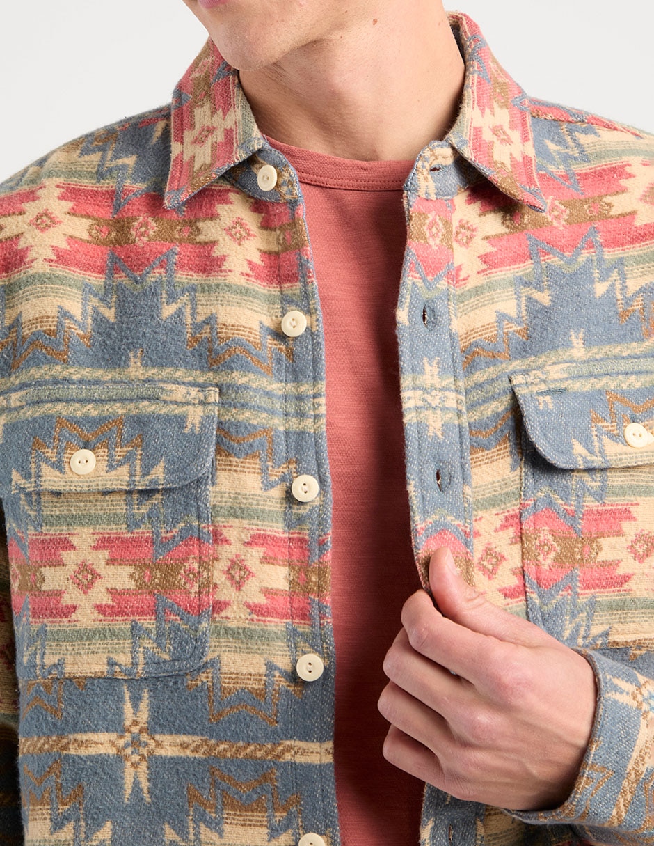 Sobrecamisa casual de algodón manga larga para hombre 4