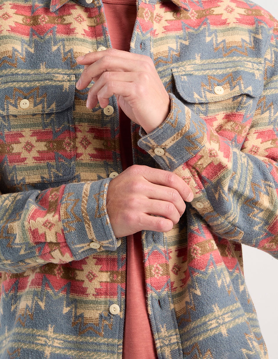 Sobrecamisa casual de algodón manga larga para hombre 5