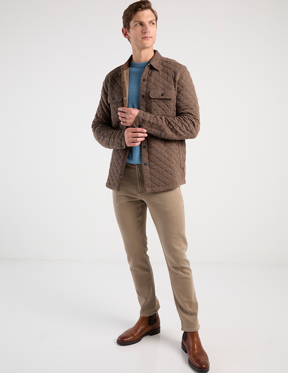 Sobrecamisa casual de algodón manga larga para hombre 3