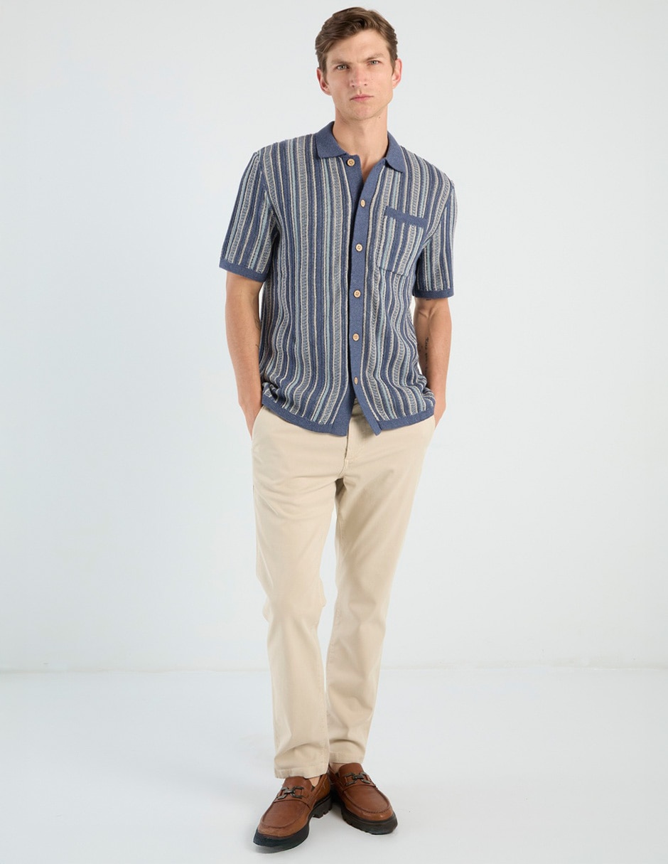 Camisa casual de algodón manga corta para hombre 3