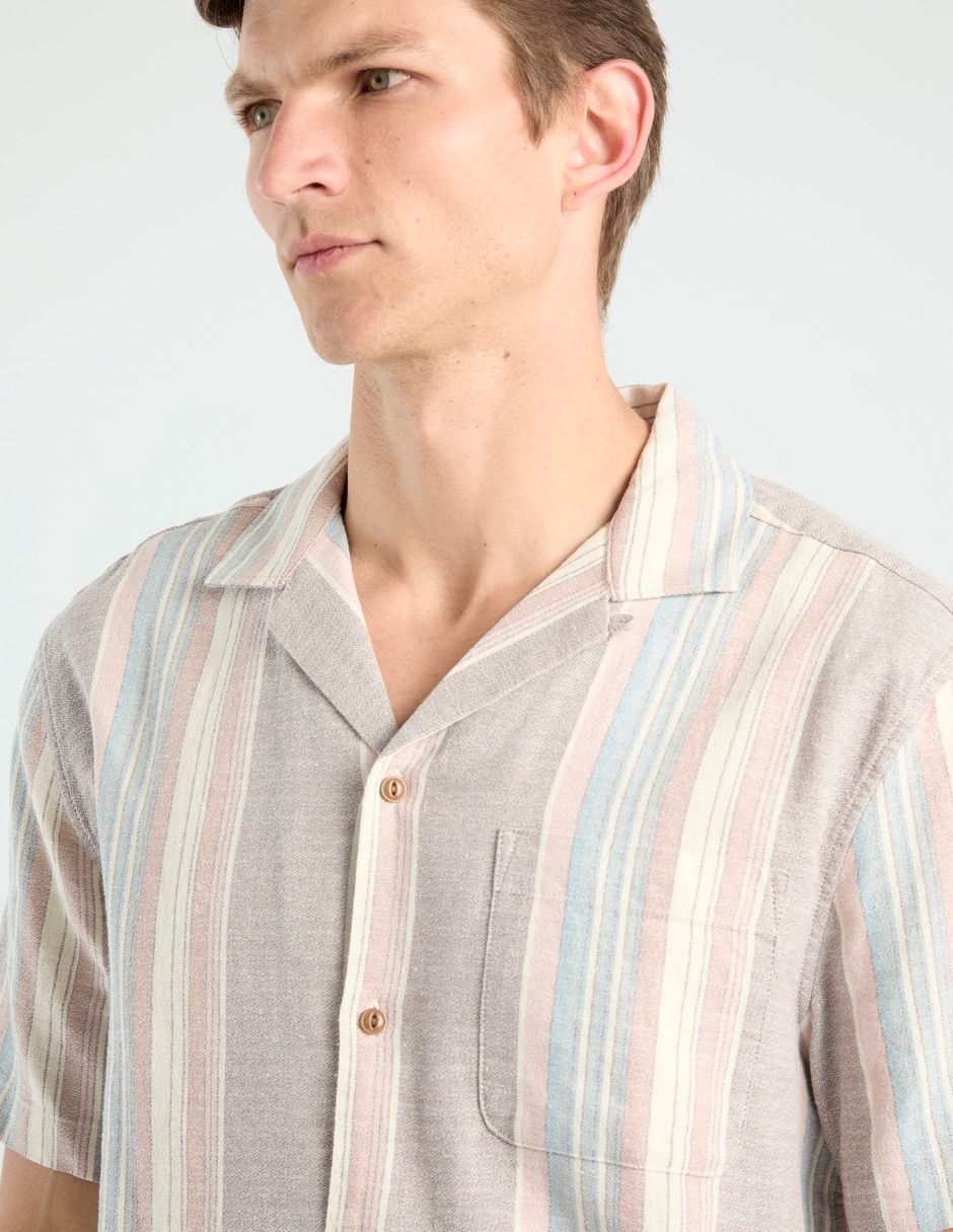 Camisa casual manga corta para hombre 4