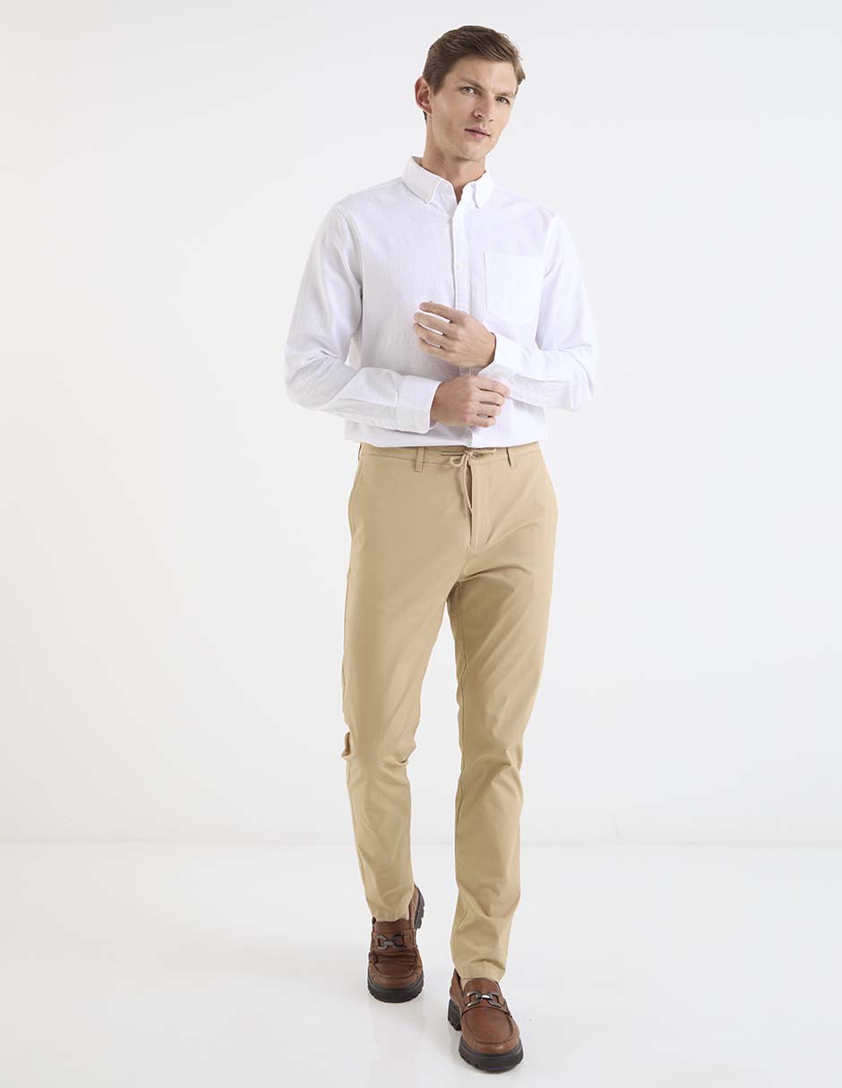 Camisa casual de algodón manga larga para hombre 3