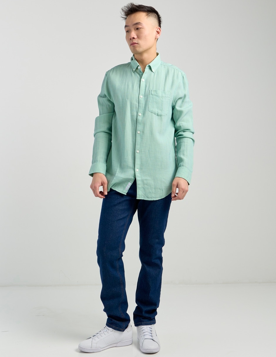 Camisa casual manga larga para hombre 2