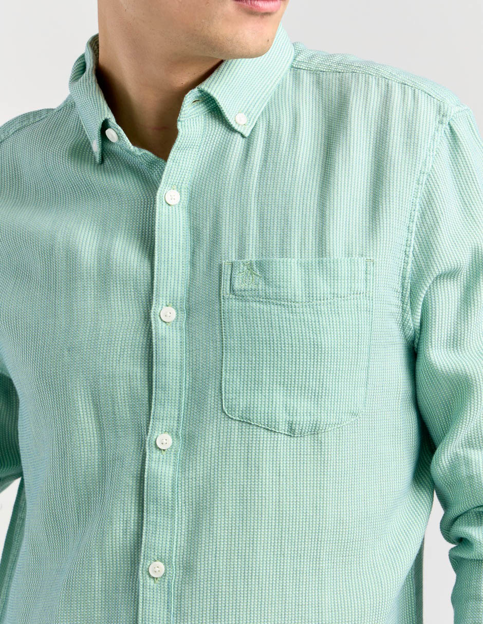 Camisa casual manga larga para hombre 4