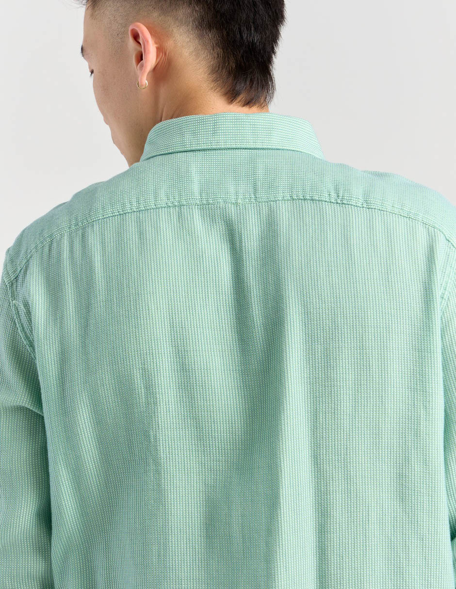 Camisa casual manga larga para hombre 5