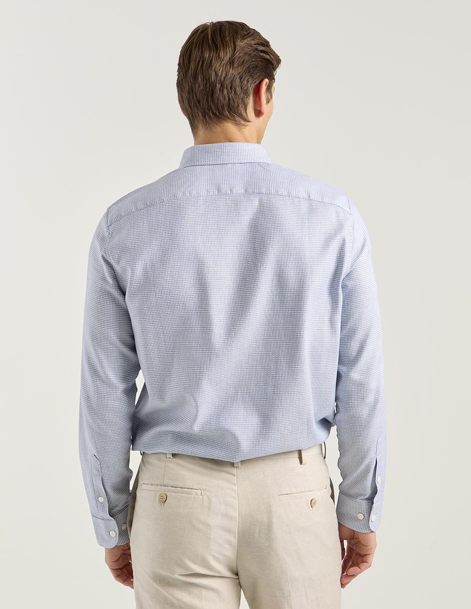 Camisa business casual de algodón manga larga para hombre 2