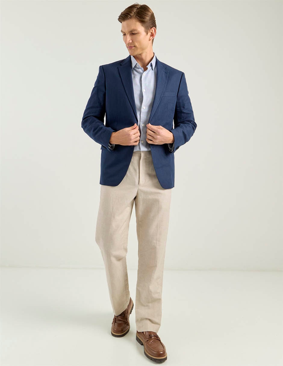 Camisa business casual de algodón manga larga para hombre 3