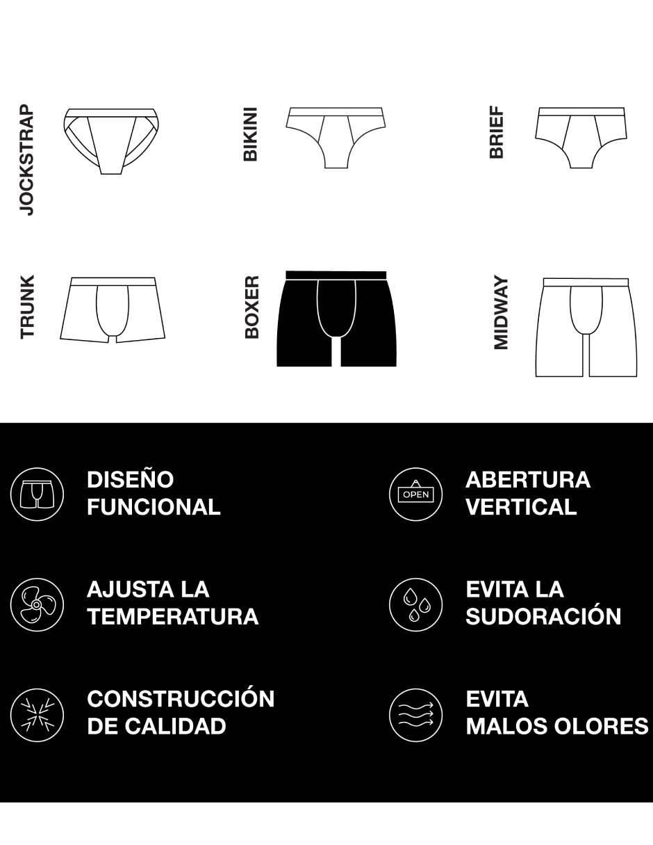 Bóxer brief unnder "de" algodón "para hombre" 1 "piezas" (si aplica)