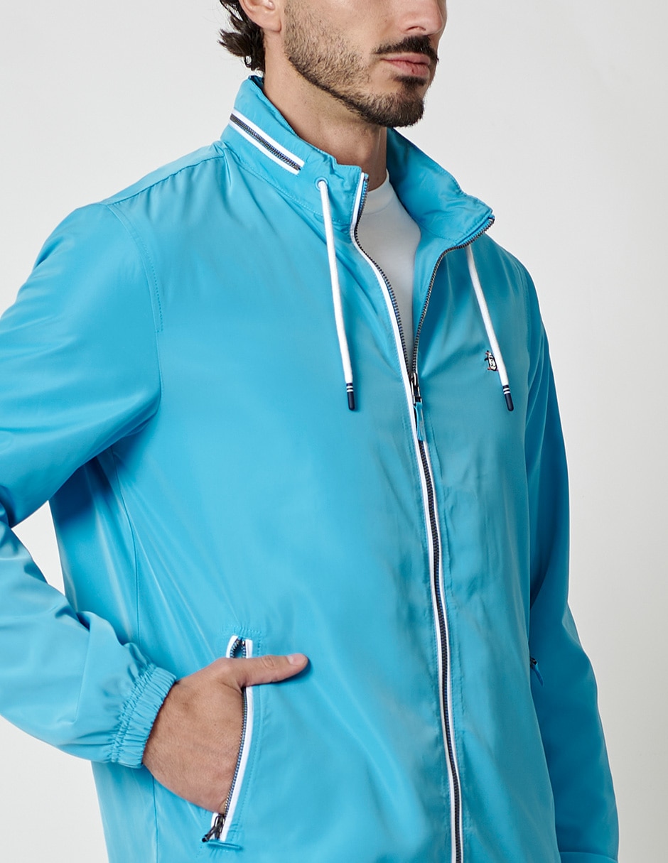 Chamarra rompevientos impermeable con bolsillos para hombre 2
