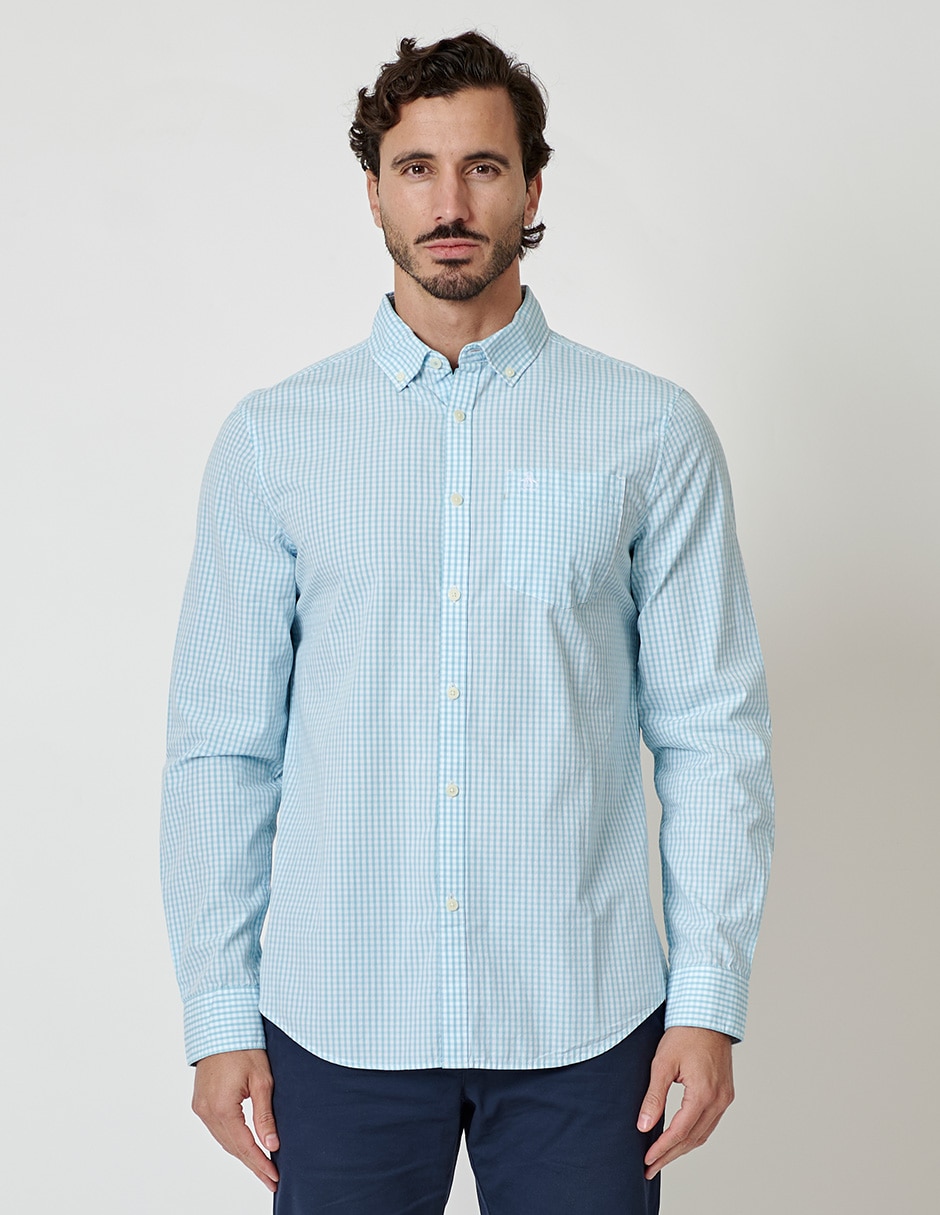 Camisa casual de algodón manga larga para hombre Camisa casual de algodón manga larga para hombre