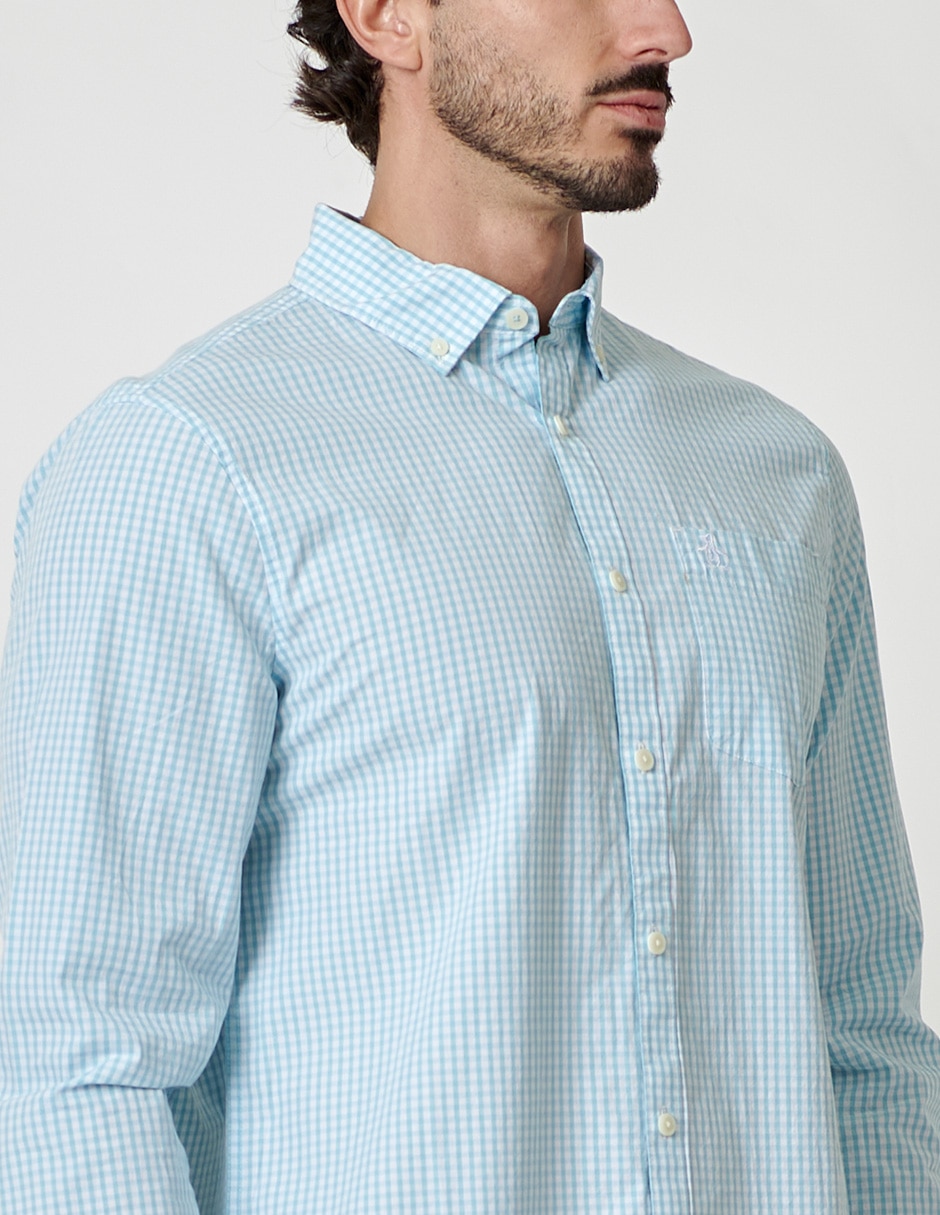 Camisa casual de algodón manga larga para hombre 2