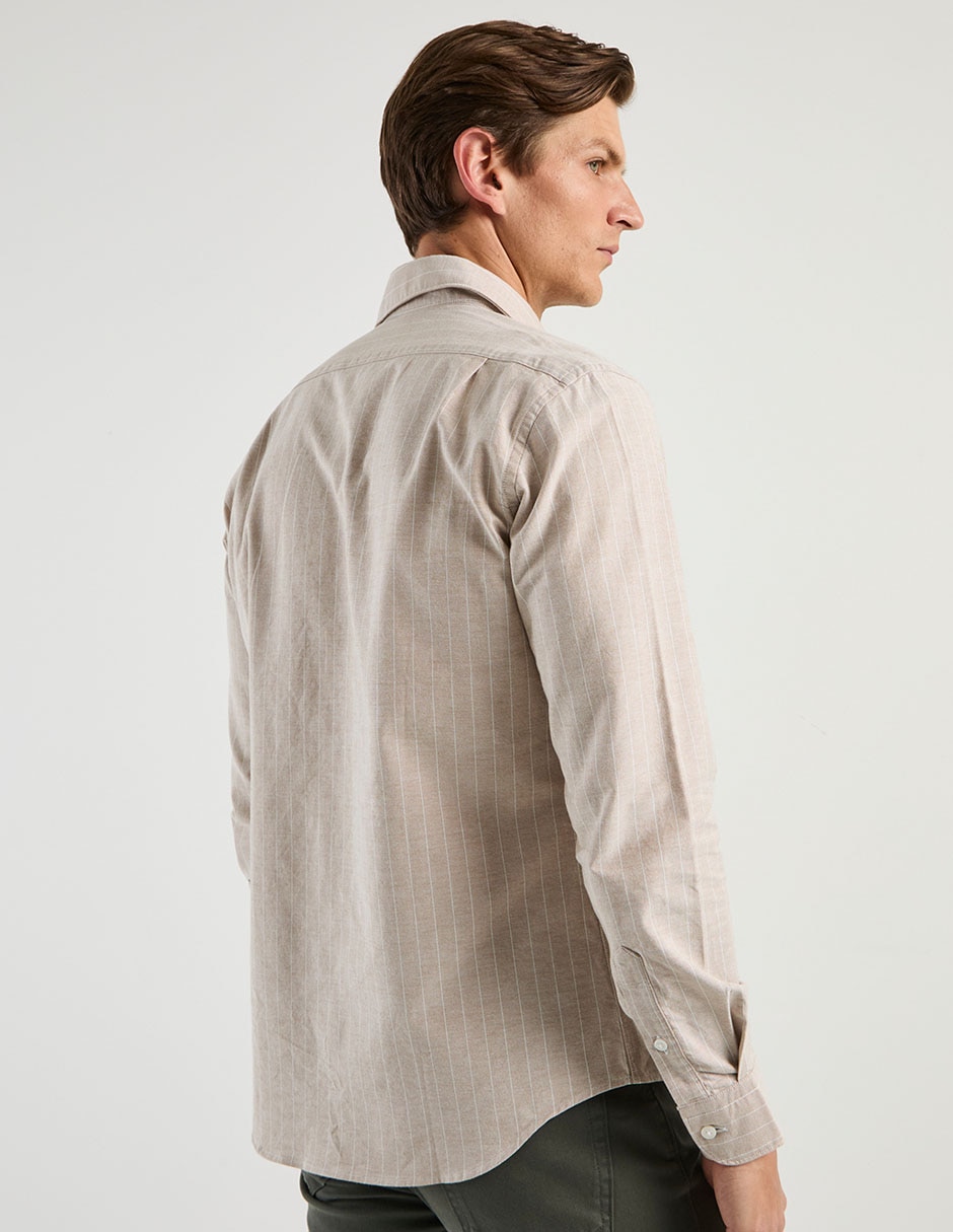 Camisa casual manga larga para hombre 6