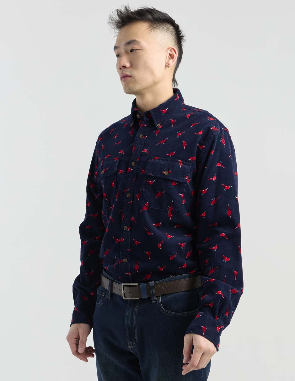 Camisa casual de algodón manga larga para hombre Camisa casual de algodón manga larga para hombre