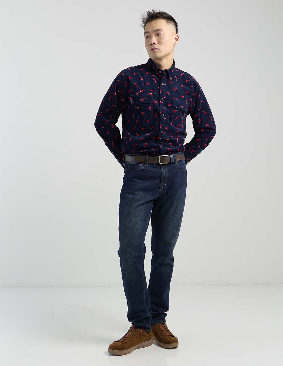 Camisa casual de algodón manga larga para hombre 3